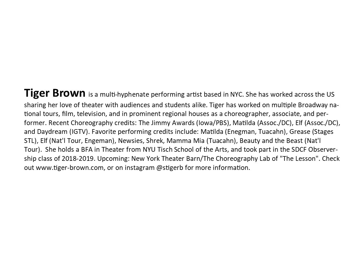 Tiger Brown Jazz American Youth Dance Theater
