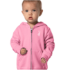 Baby wearing pink zip-up hoodie
