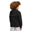 Youth Hooded Full-Zip Sweatshirt Back View Black